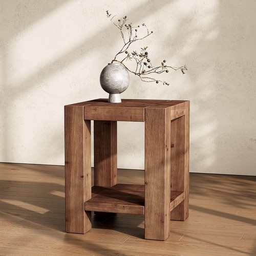 Modern solid wood end table - modern,